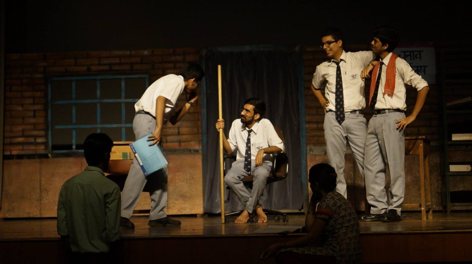 Actors performing a play during a cultural festival